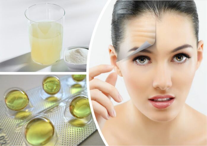 serum with vitamins to rejuvenate the skin of the face